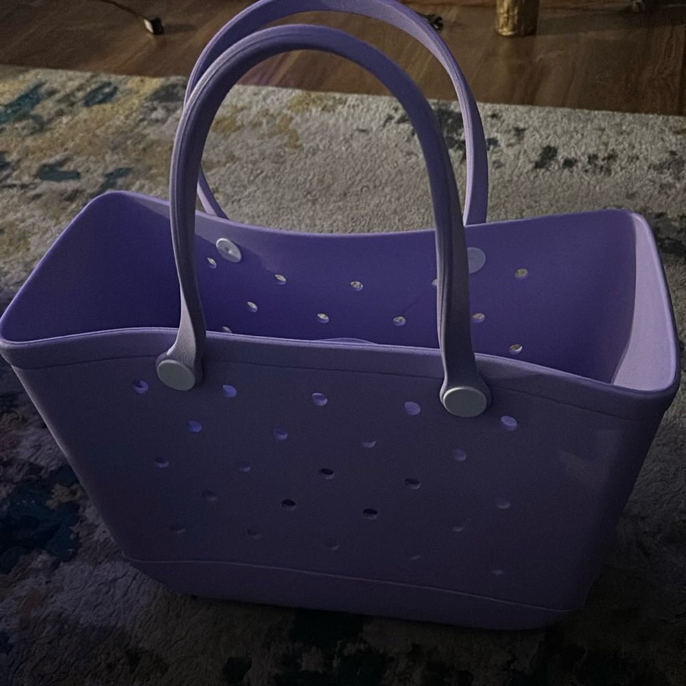 Rubber lilac bag for sale minor slip shown in photo